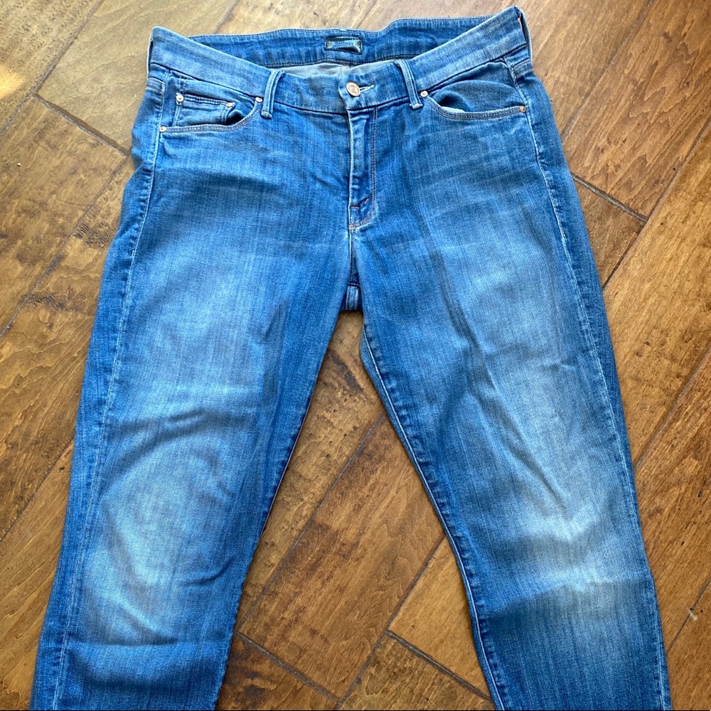 MOTHER Denim The Looker Crop Medium Kitty Sz 31